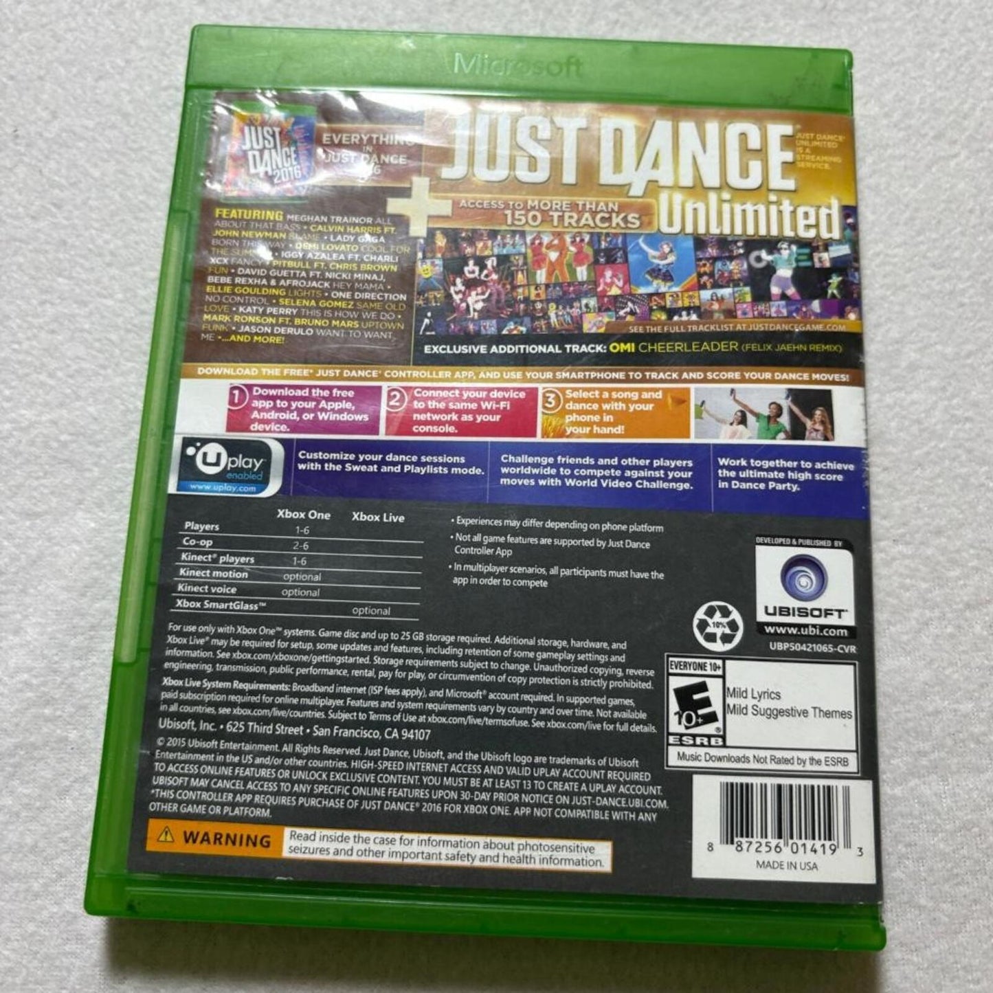Just Dance 2016 Gold Edition Xbox One Game Disc Case Included Ubisoft