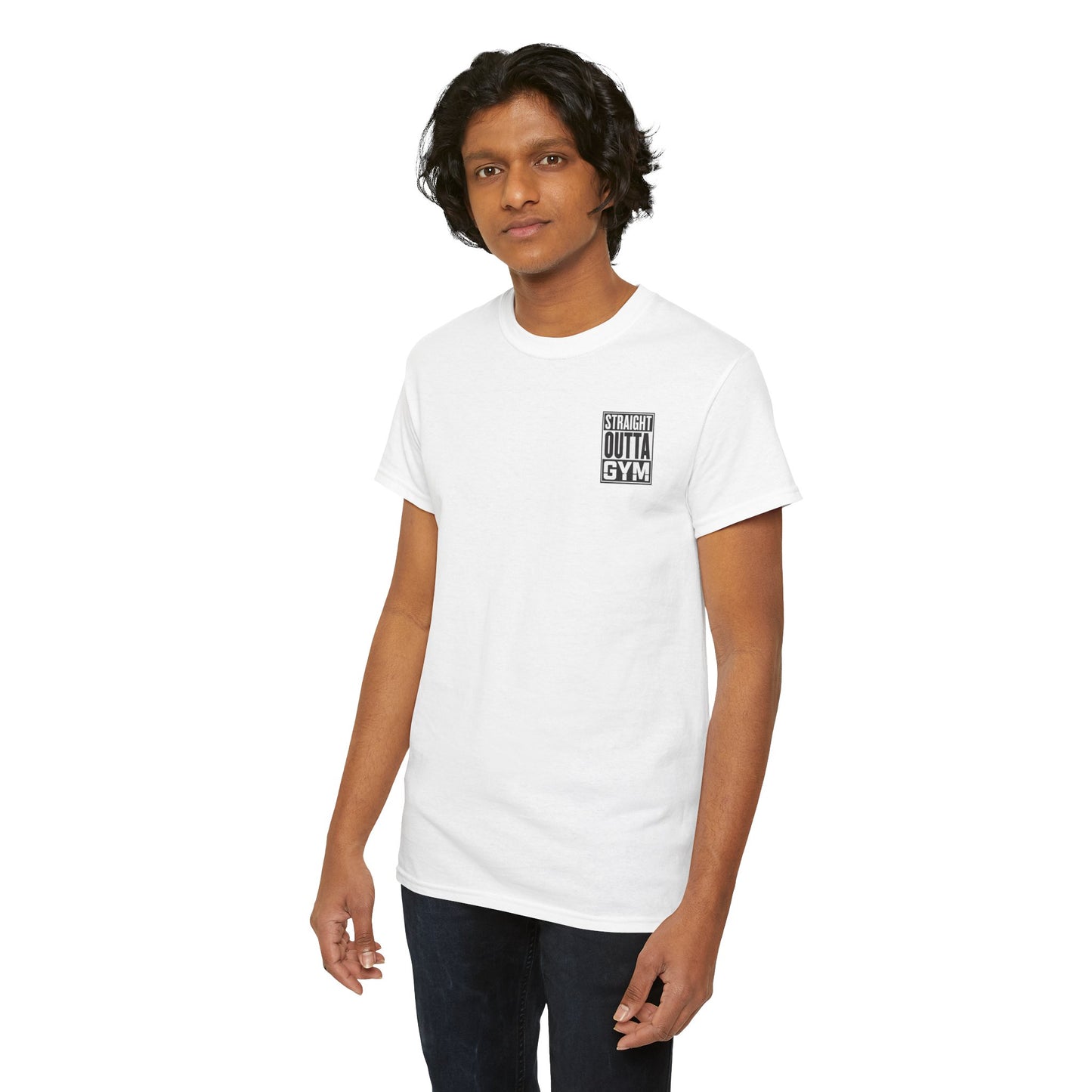Straight Outta Gym Workout Motivational T-Shirt Cotton Tee