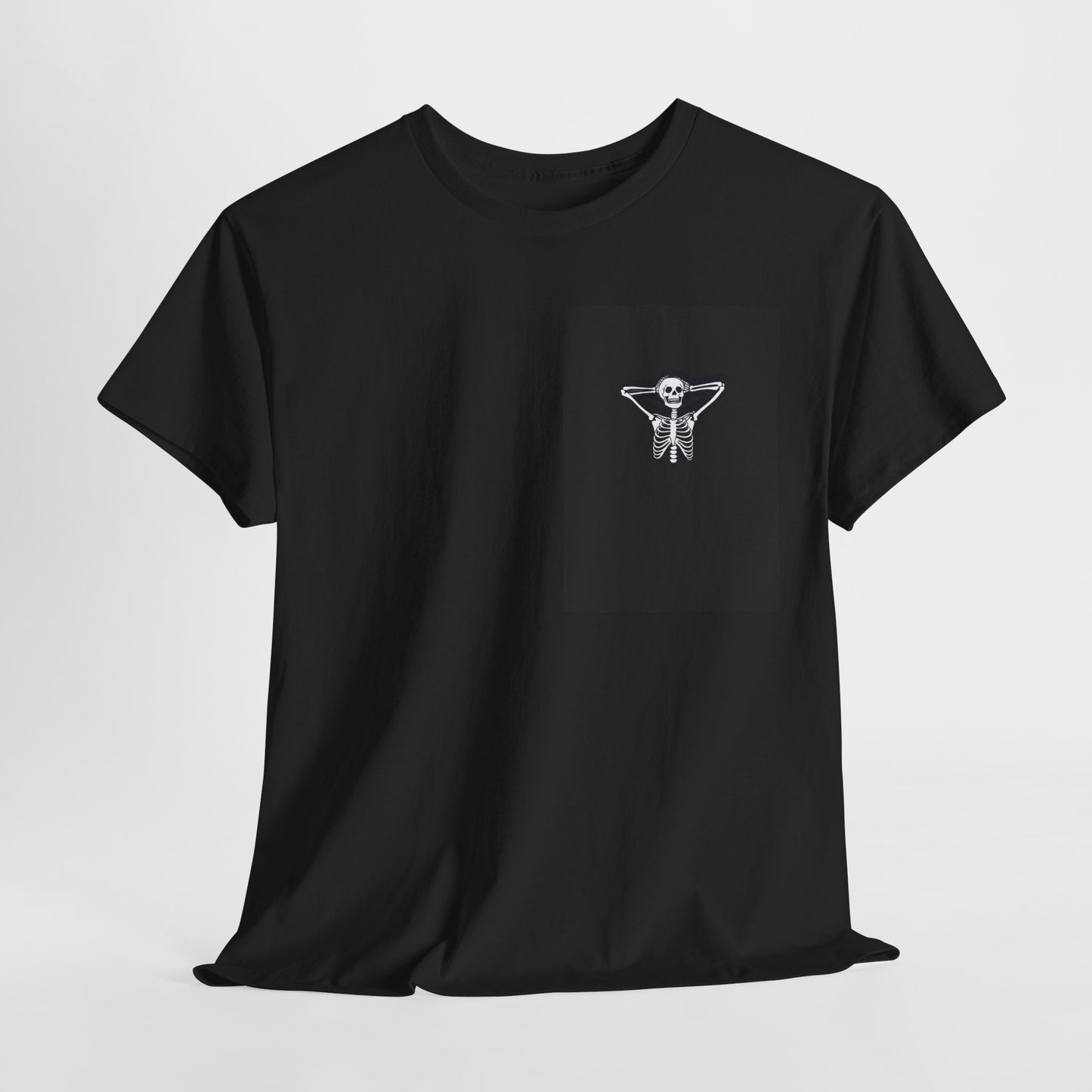 Kickback Skeleton Unisex Heavy Cotton Tee Printify