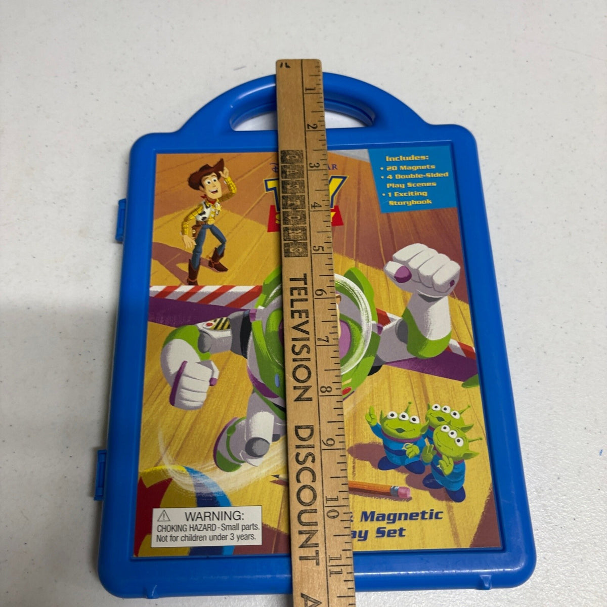Disney Pixar Toy Story Book & Magnetic Play Set Field Day Carrying Case Complete