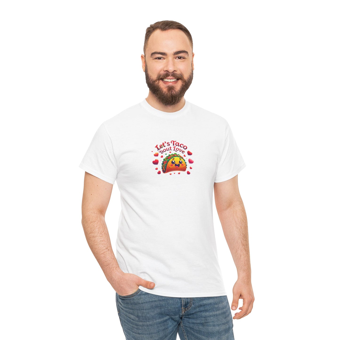 Lets Taco Bout Love Heavy Cotton Valentines Day T-Shirt