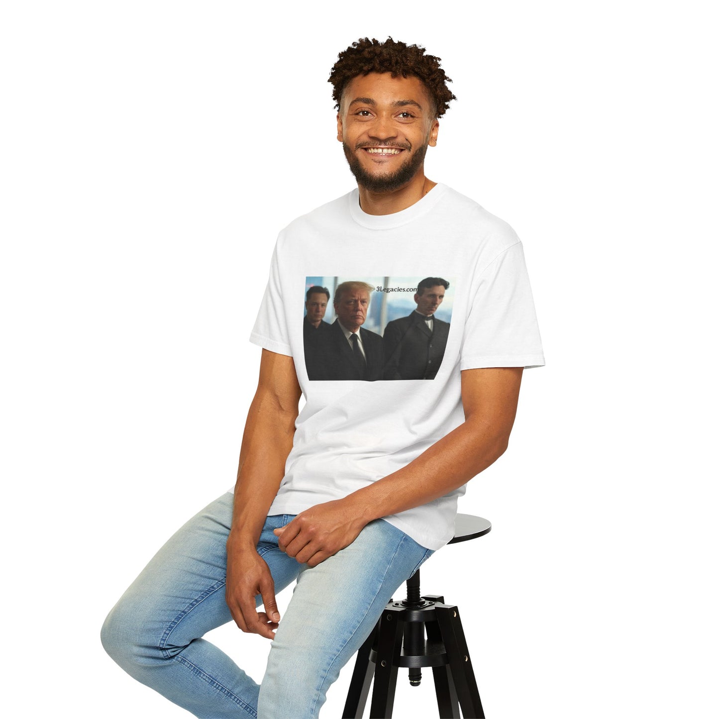 Unisex T-Shirt 3 Legacies Trump Musk Tesla Graphic Tee