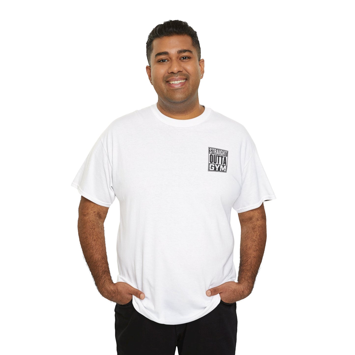 Straight Outta Gym Workout Motivational T-Shirt Cotton Tee
