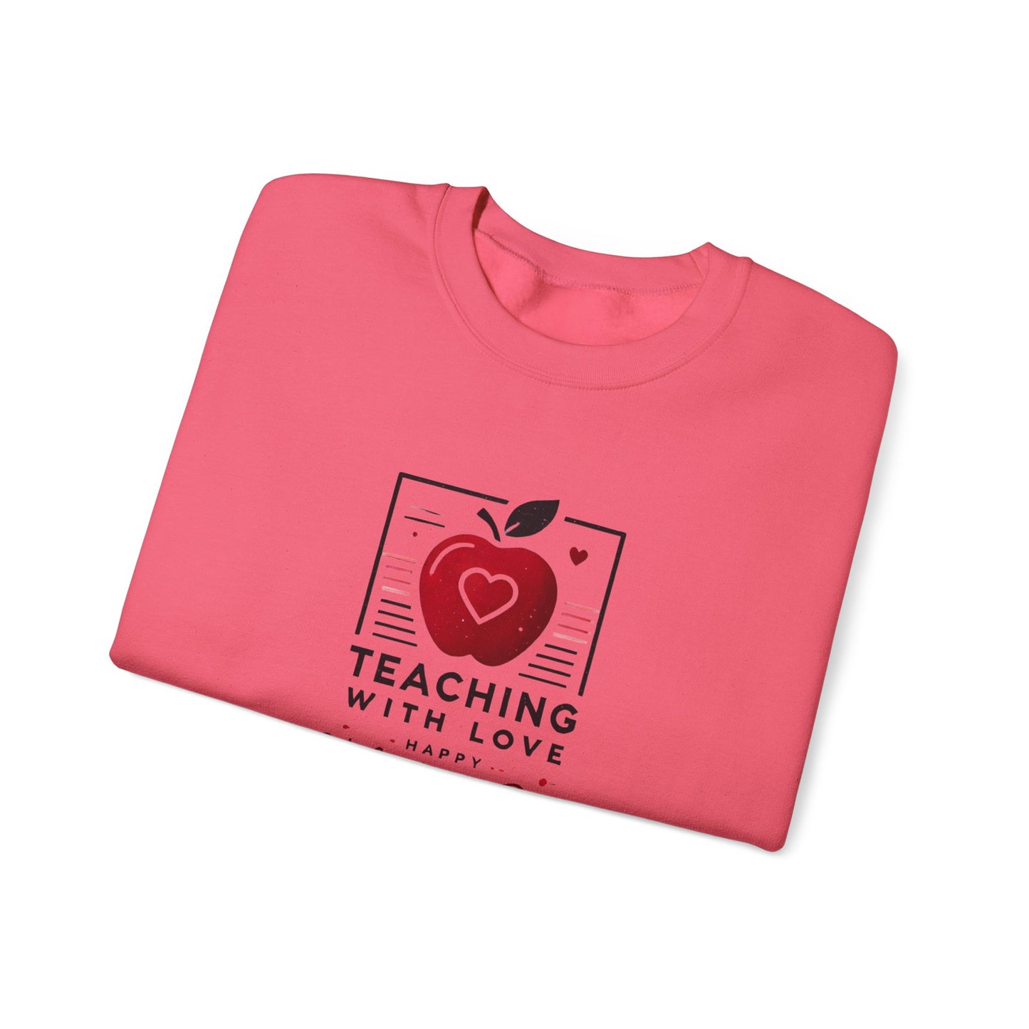 Teacher with Love Valentines Day Sweatshirt