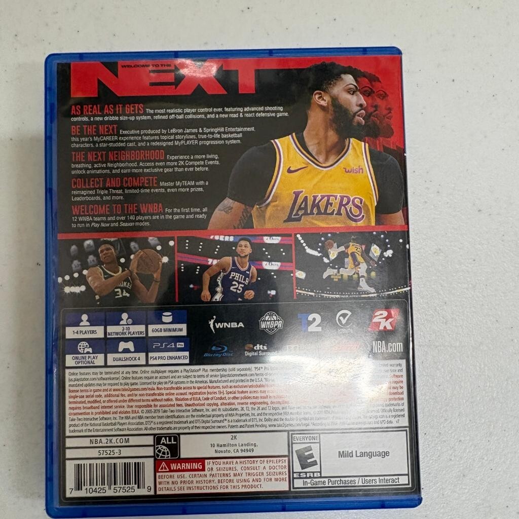 NBA 2K20 Sony PlayStation 4 PS4 Game CIB Complete with Manual Anthony Davis