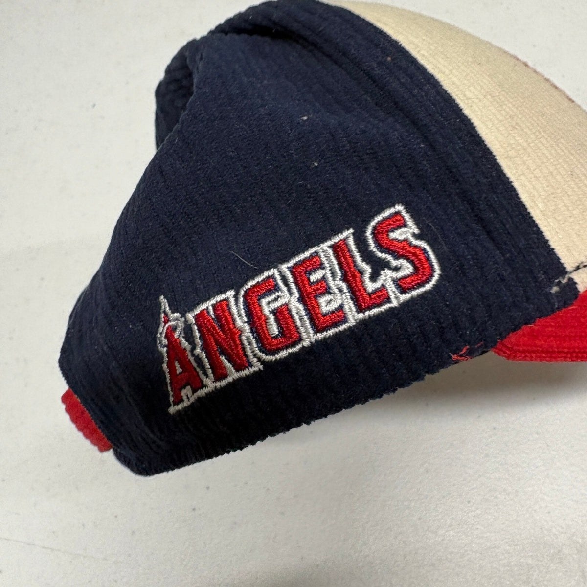 Los Angeles Angels Corduroy Hat FanDuel Sports Network Strapback Cap MLB