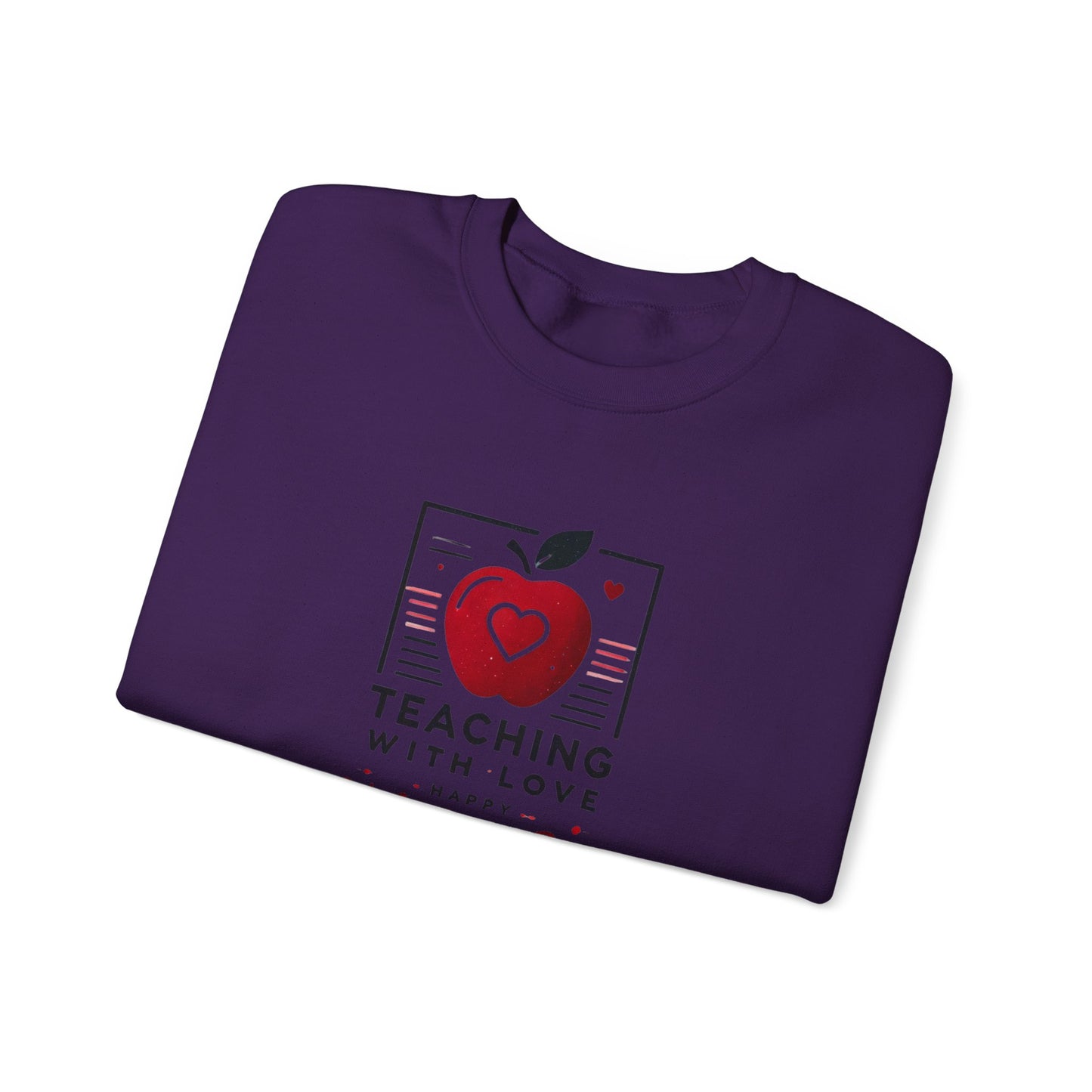 Teacher with Love Valentines Day Sweatshirt