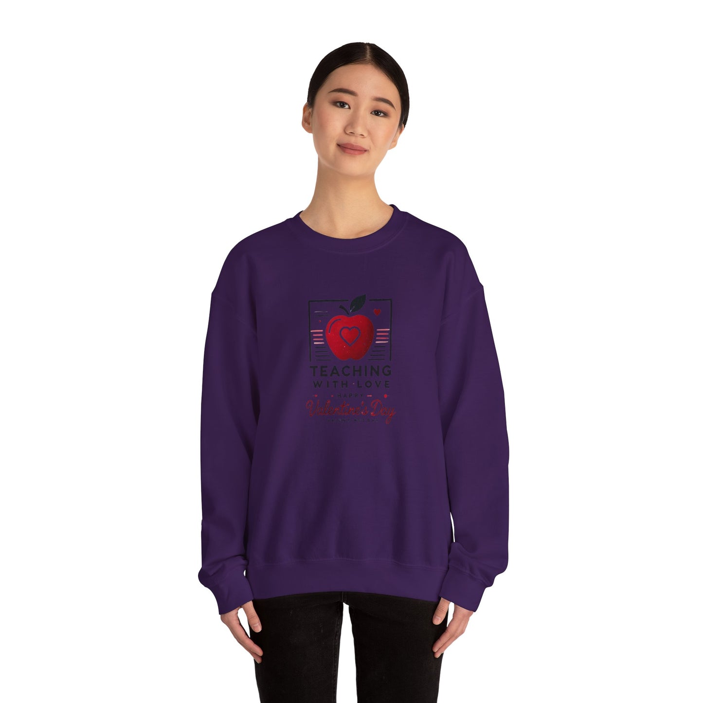 Teacher with Love Valentines Day Sweatshirt