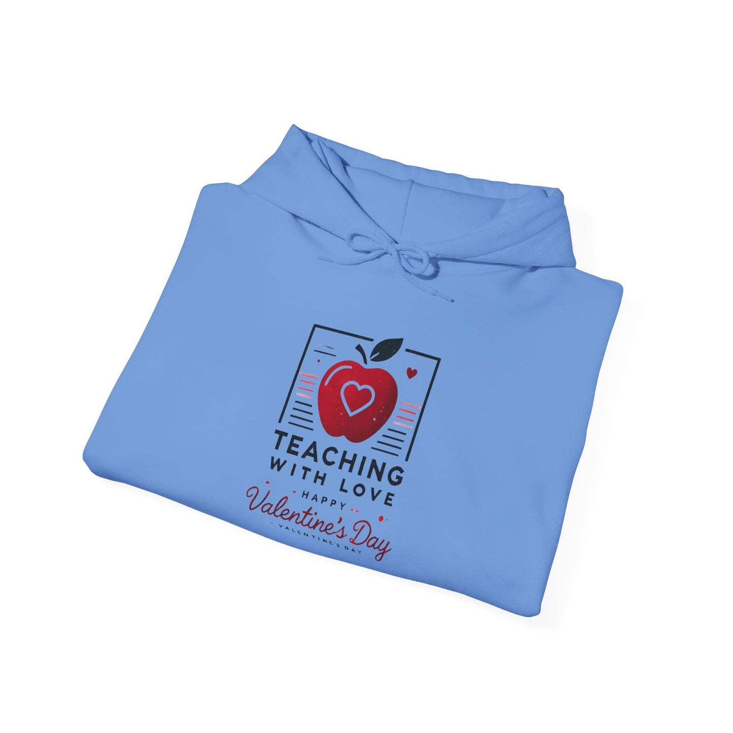 Hoodie Hooded Sweatshirt Teacher with Love Valentines Day Gift For Her