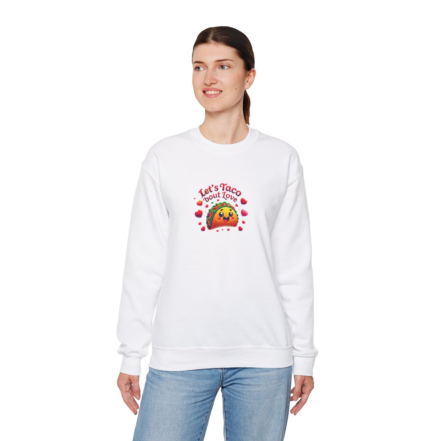 Lets Taco Bout Love Heavy Cotton Valentines Day Sweatshirt