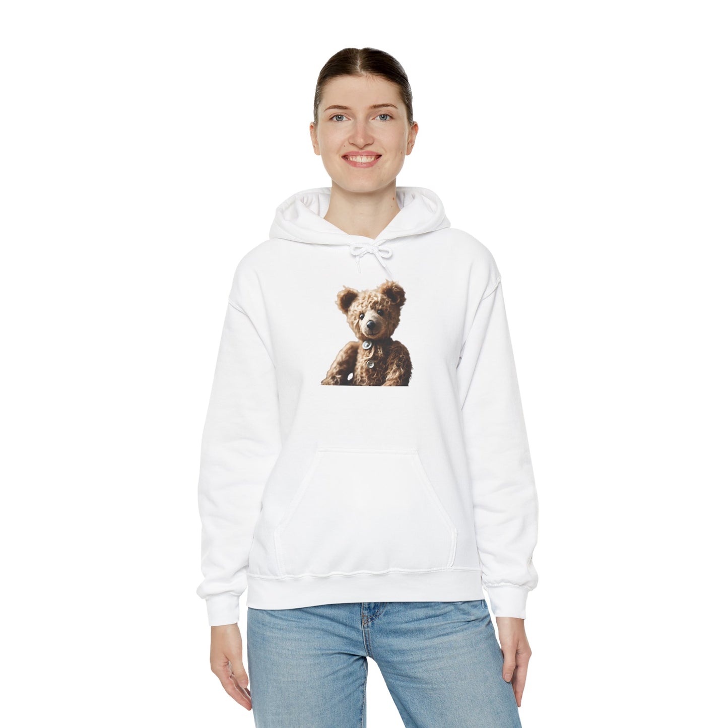 Vintage Classic Teddy Bear Cotton Hoodie Hooded Sweatshirt