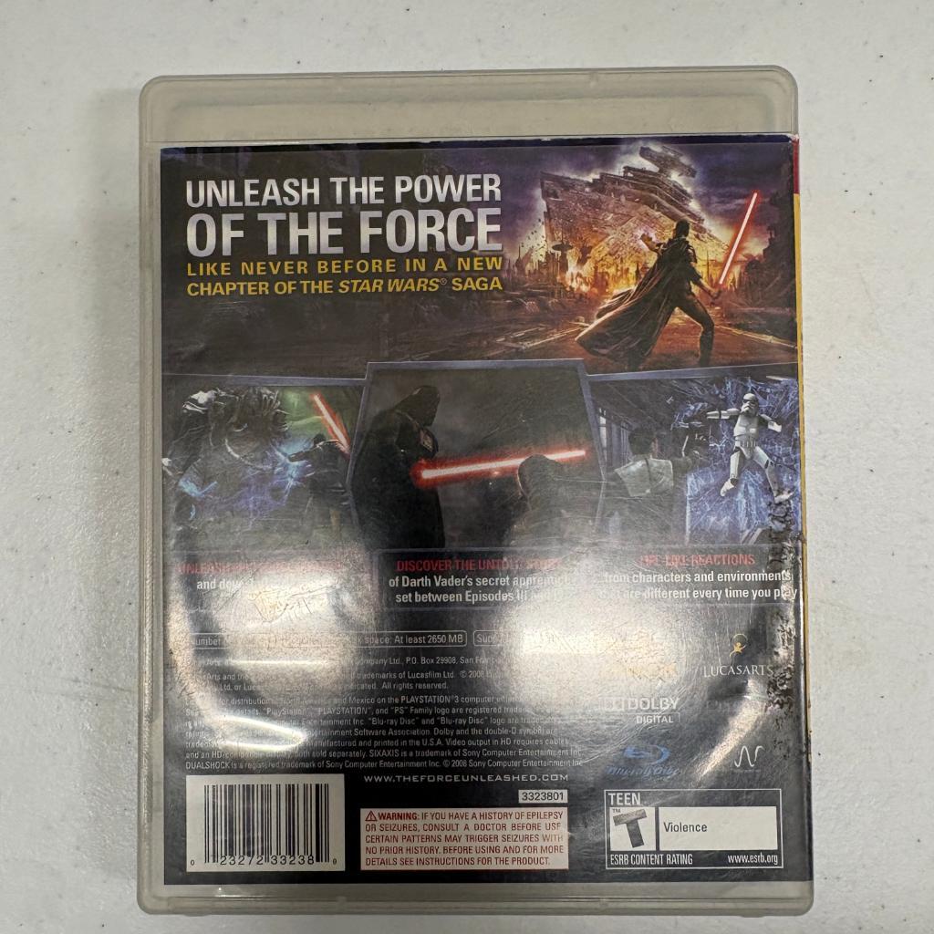 Star Wars The Force Unleashed PS3 Sony PlayStation 3 Game CIB Complete