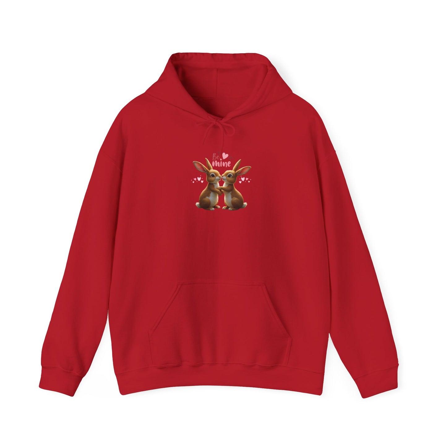 Bunny Love Be Mine Valentines Day Hoodie