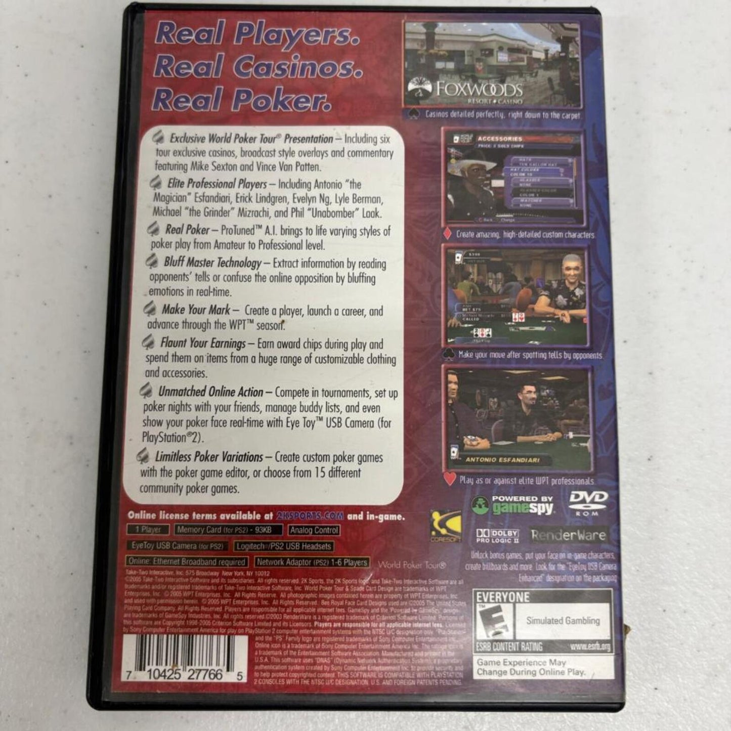 World Poker Tour PS2 PlayStation 2 Game Complete CIB Tested