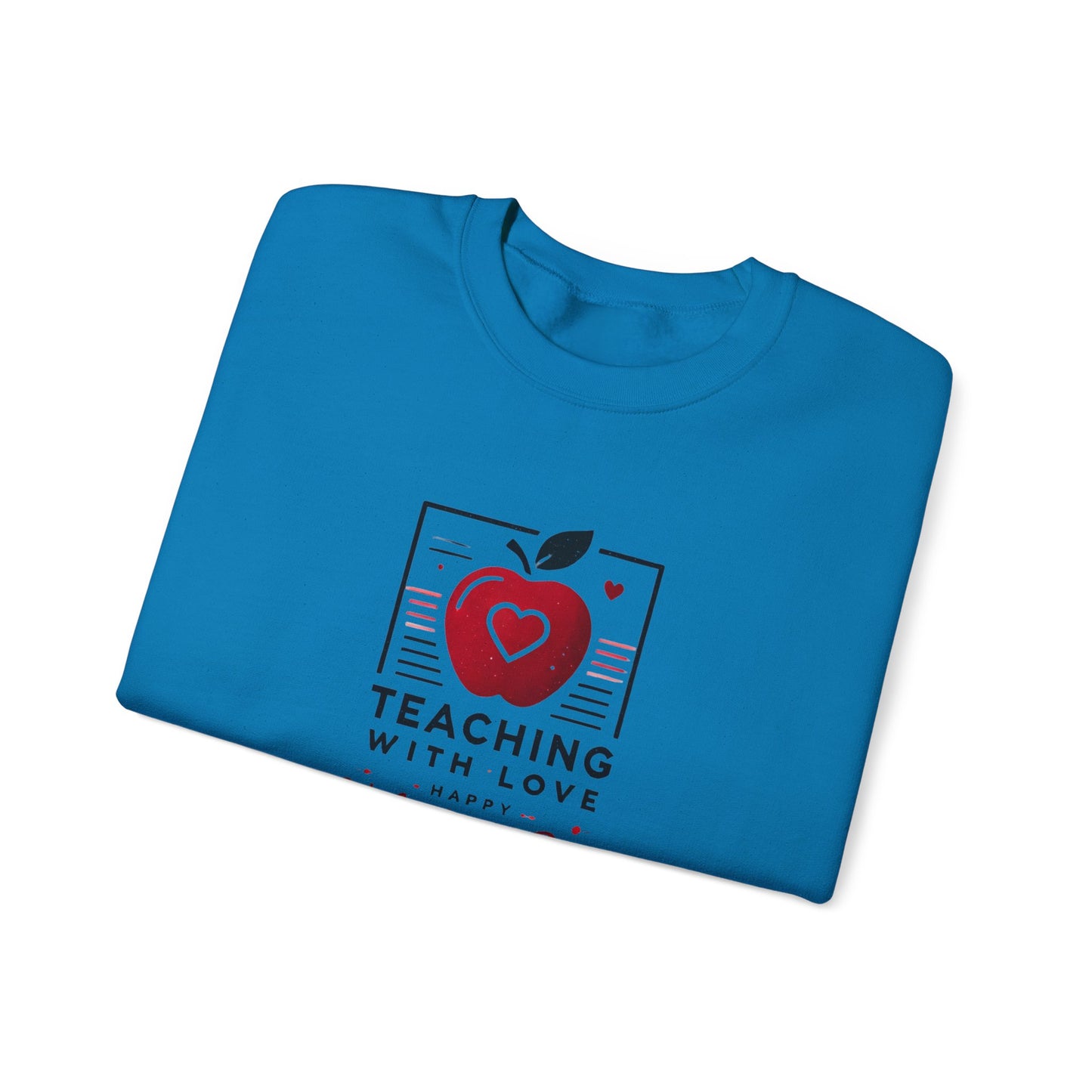 Teacher with Love Valentines Day Sweatshirt