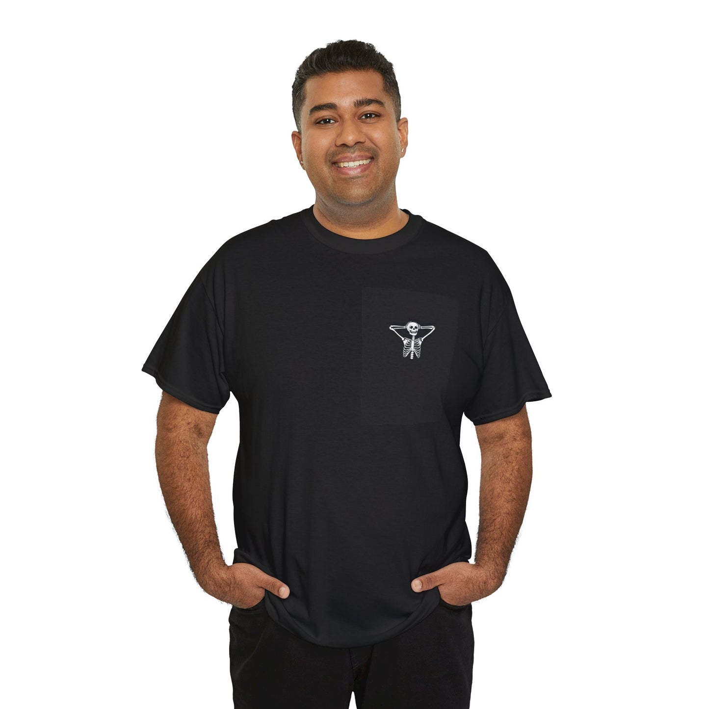 Kickback Skeleton Unisex Heavy Cotton Tee Printify