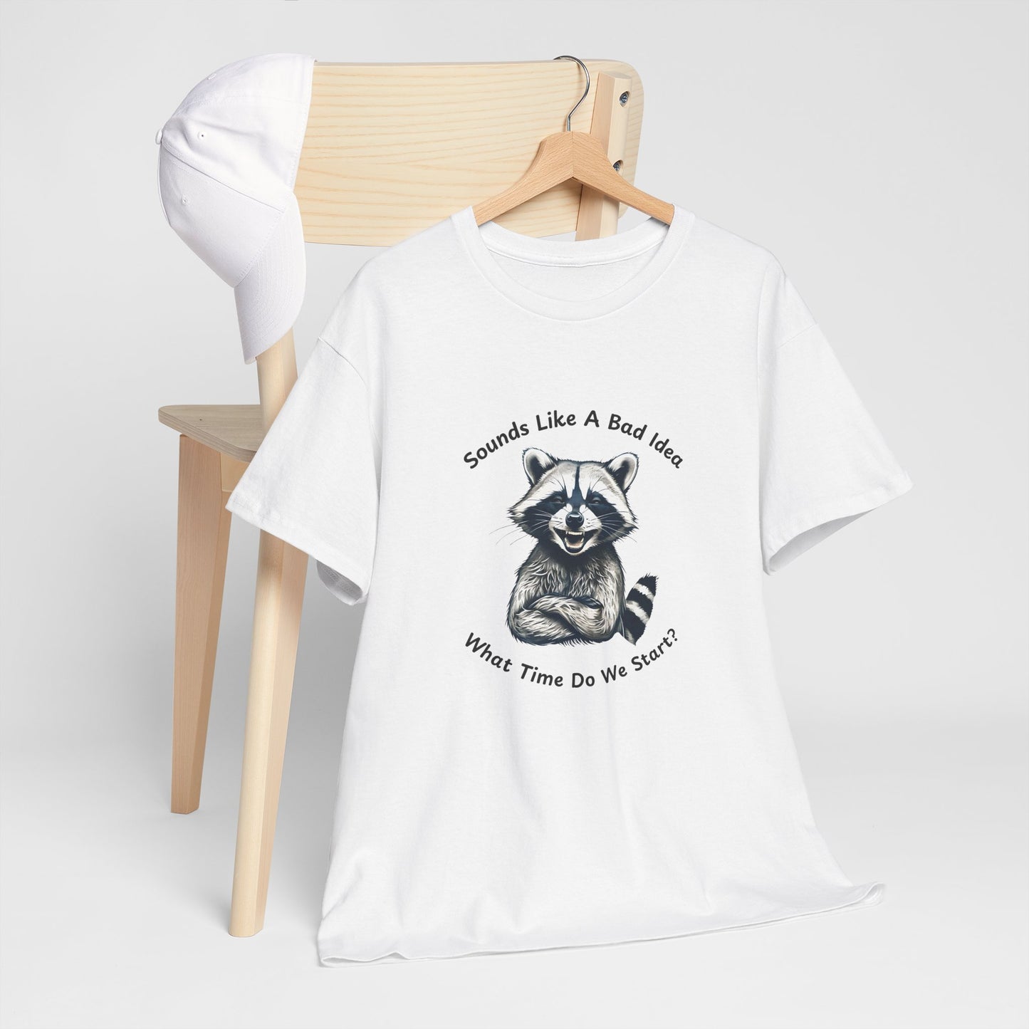 Vintage T-Shirt Raccoon Sounds Like A Bad Idea Shirt Tee