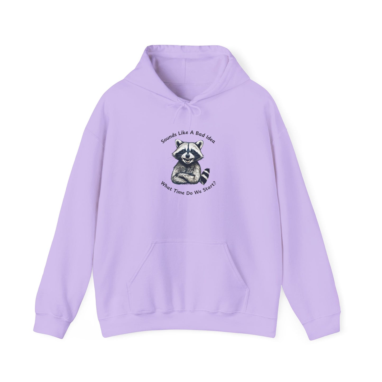 Vintage Hooded Sweatshirt Raccoon Sounds Like A Bad Idea Hoodie