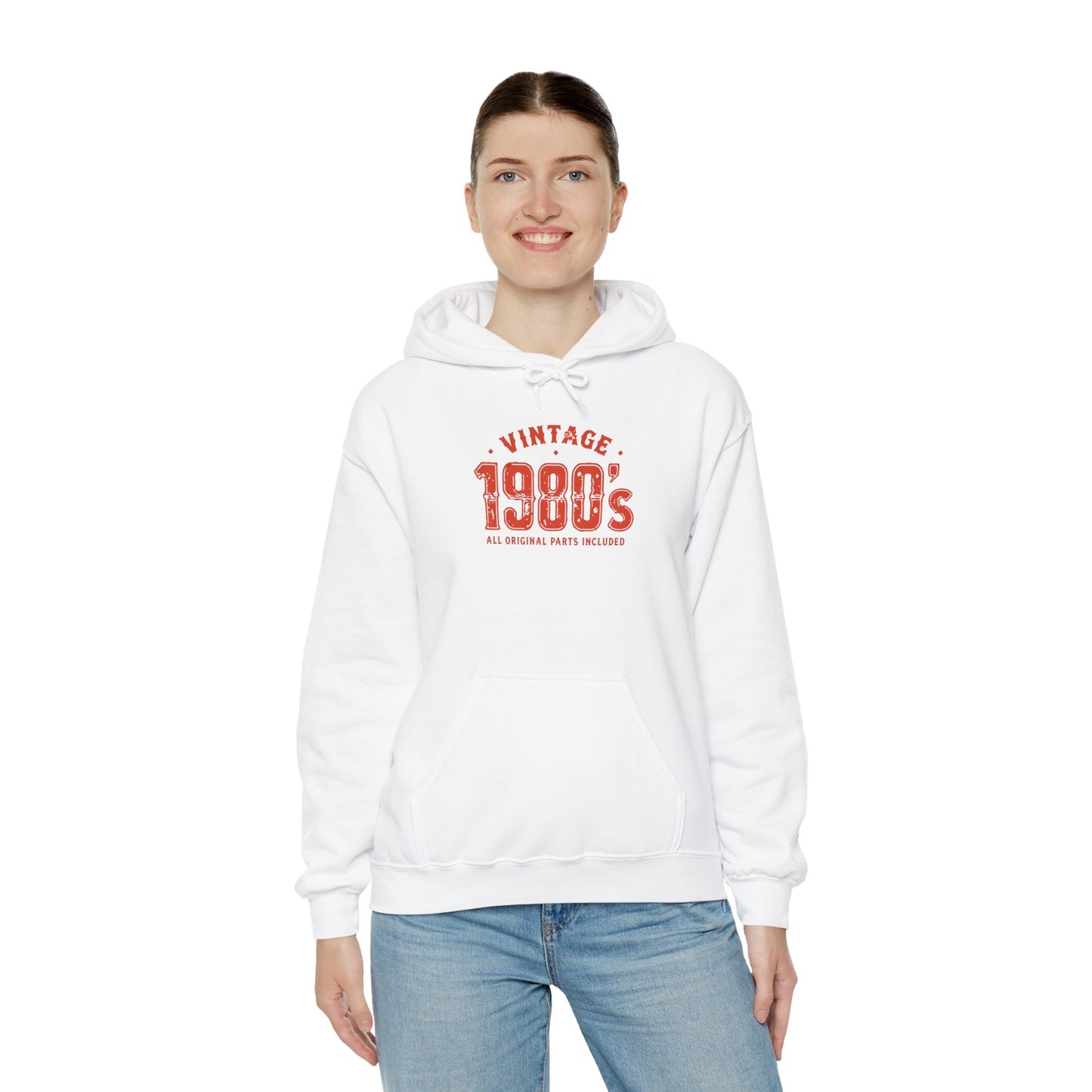 Vintage Retro 1980 Style Hooded Sweatshirt