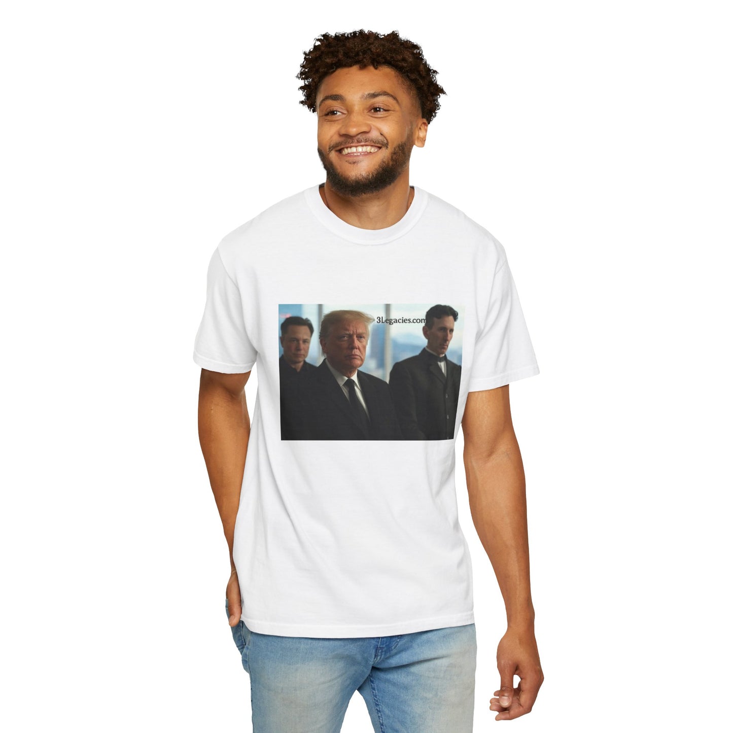 Unisex T-Shirt 3 Legacies Trump Musk Tesla Graphic Tee