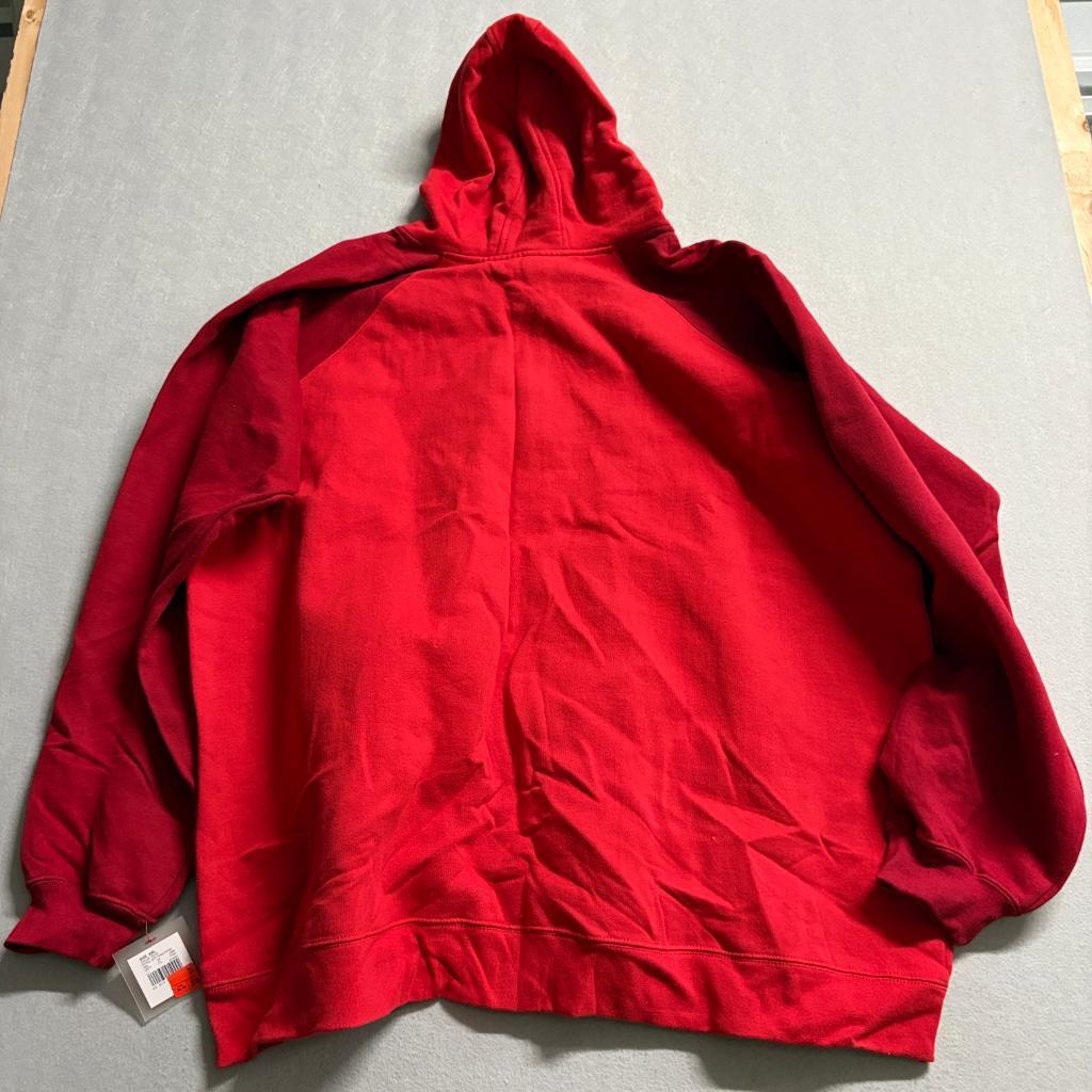 Mossimo Supply Co Hoodie Womens XXL Red Full Zip Raglan Sleeve Sweatshirt NWT