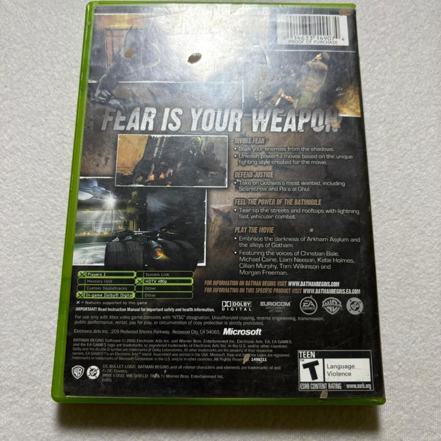 Batman Begins Microsoft Xbox Original Game Complete CIB Tested