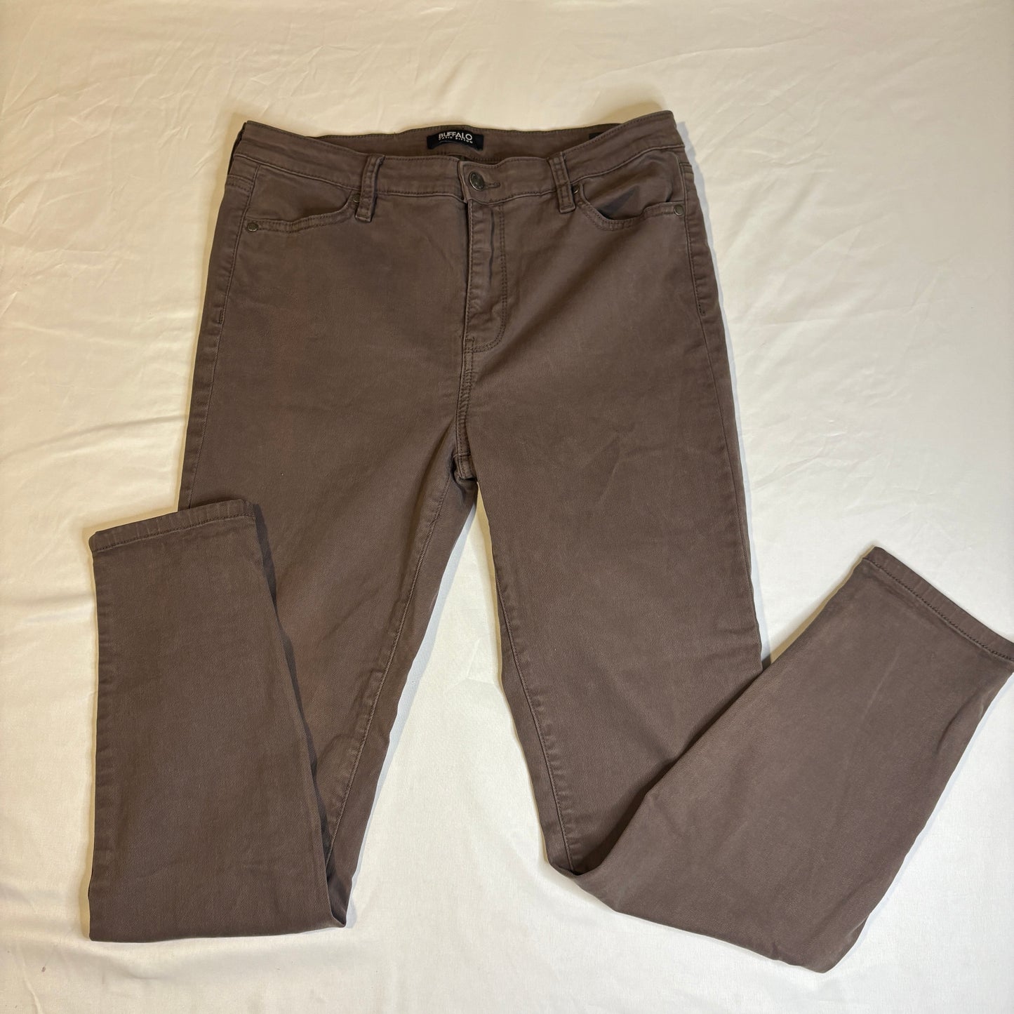 Buffalo David Bitton Hanna High Rise Skinny Pants Womens 8/29 Brown Stretch Jeans