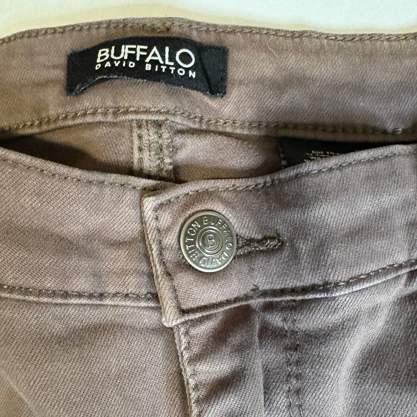 Buffalo David Bitton Hanna High Rise Skinny Pants Womens 8/29 Brown Stretch Jeans