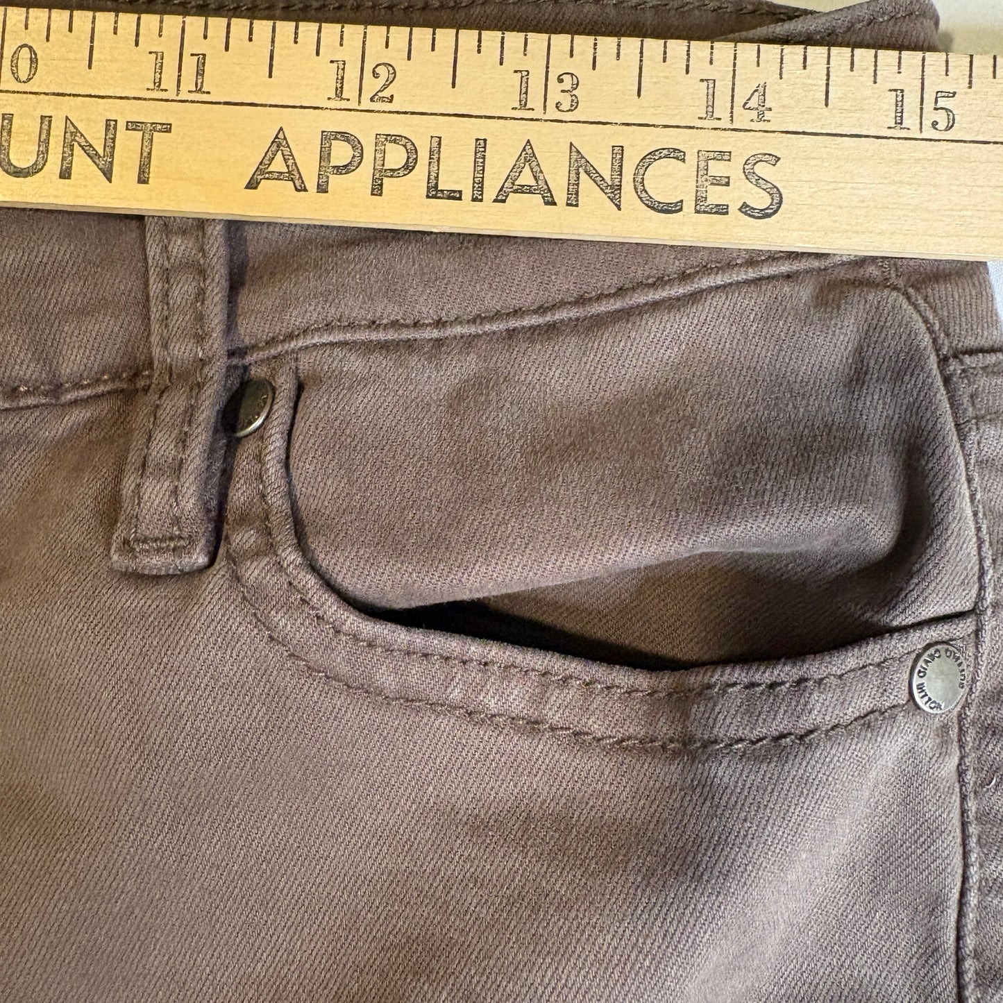 Buffalo David Bitton Hanna High Rise Skinny Pants Womens 8/29 Brown Stretch Jeans