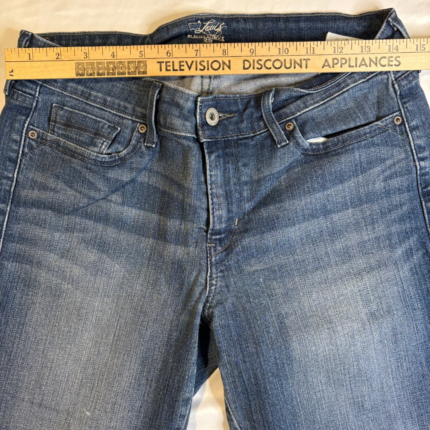 Baggy Levi’s San Francisco Jeans Womens 8 Blue Denim Bootcut Wide Leg Stretch 29x29
