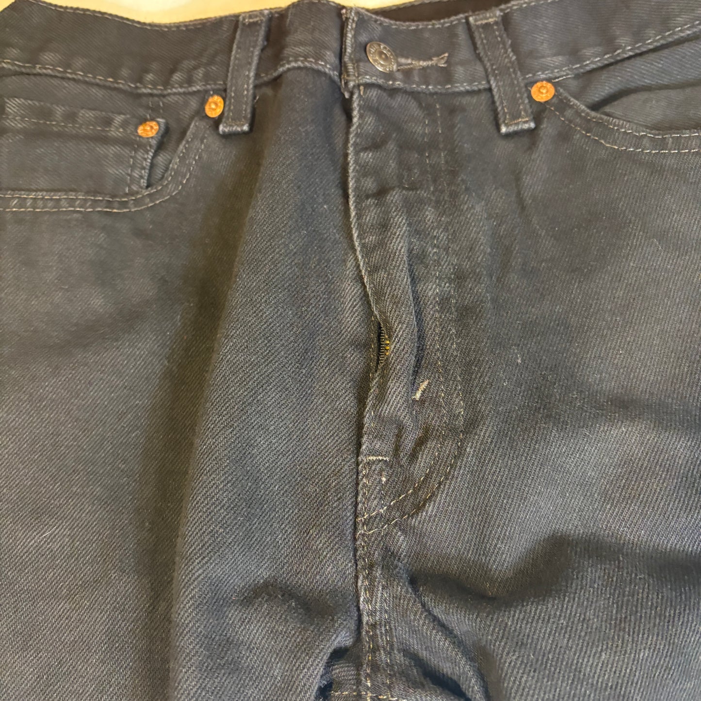 Baggy Levi’s 505 Black Jeans Men’s W33 L30 Straight Fit Denim Pants Classic