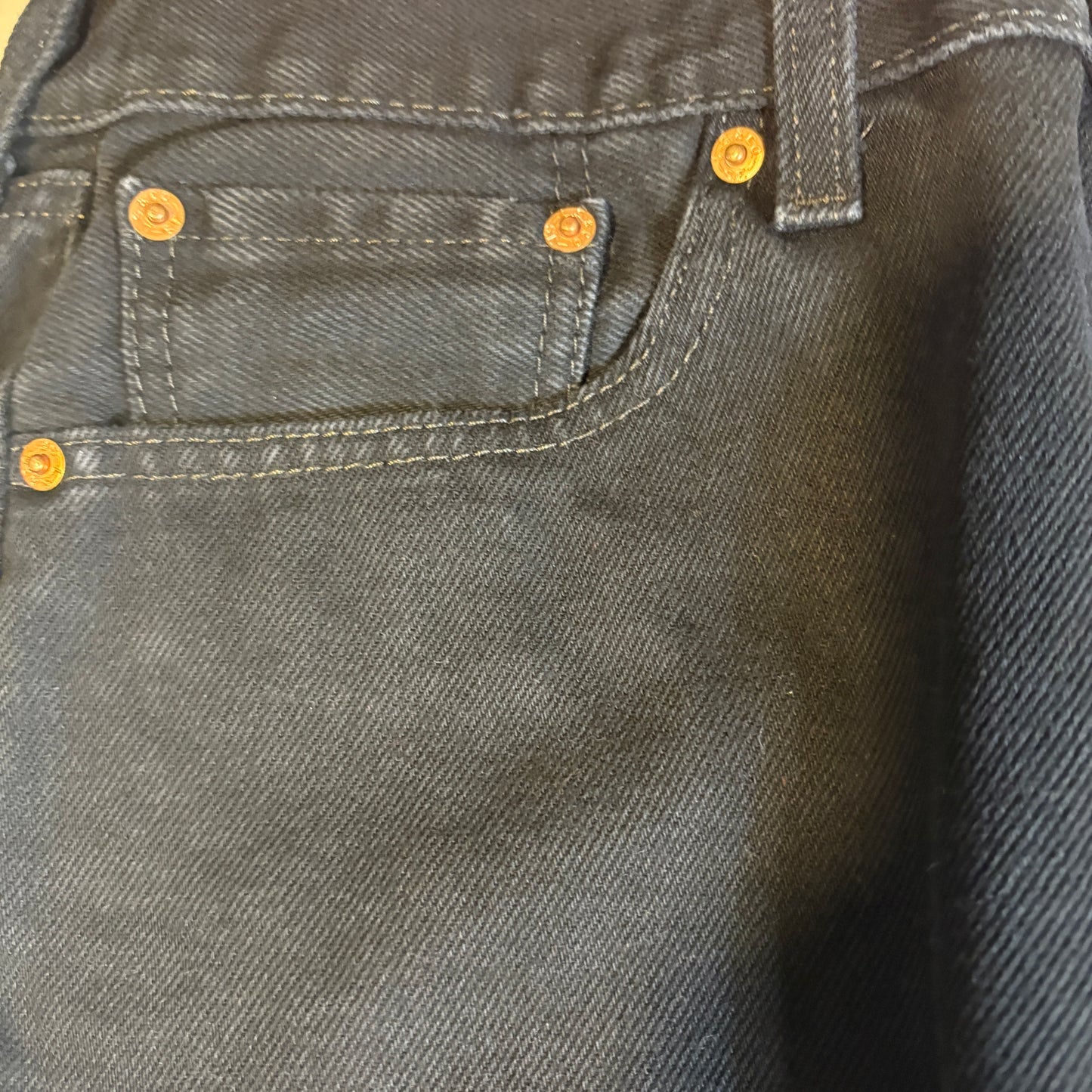 Baggy Levi’s 505 Black Jeans Men’s W33 L30 Straight Fit Denim Pants Classic