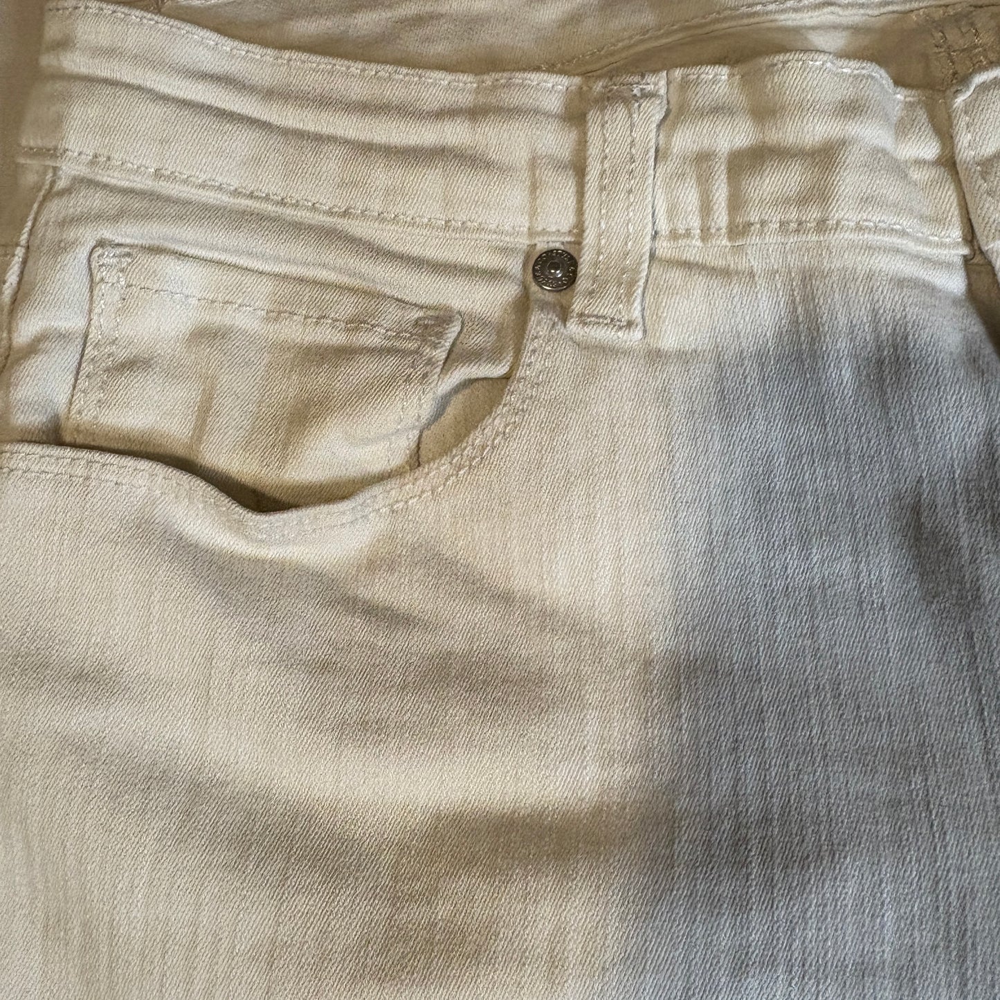Style & Co White Jeans Women’s Size 4 Rolled Cuff Stretch Denim Pants