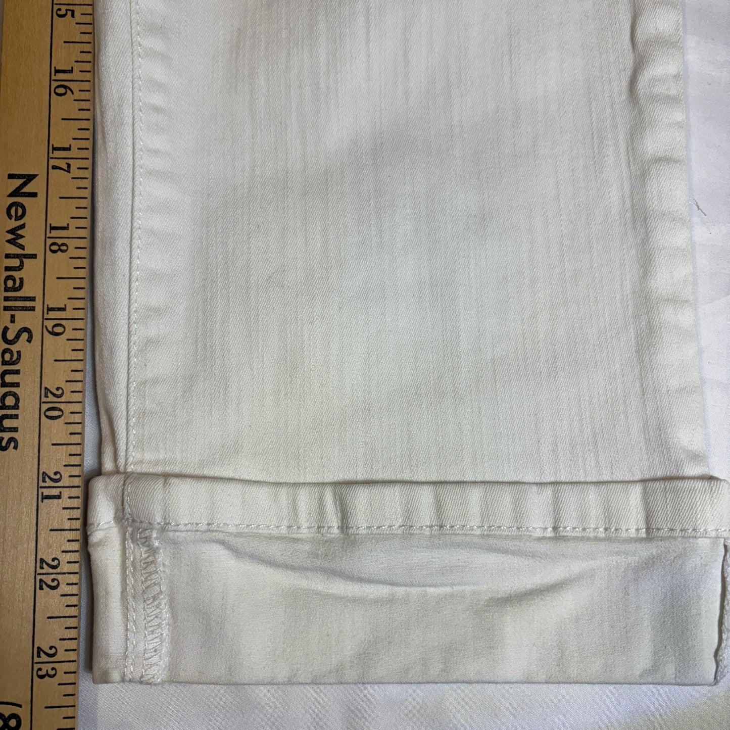 Style & Co White Jeans Women’s Size 4 Rolled Cuff Stretch Denim Pants