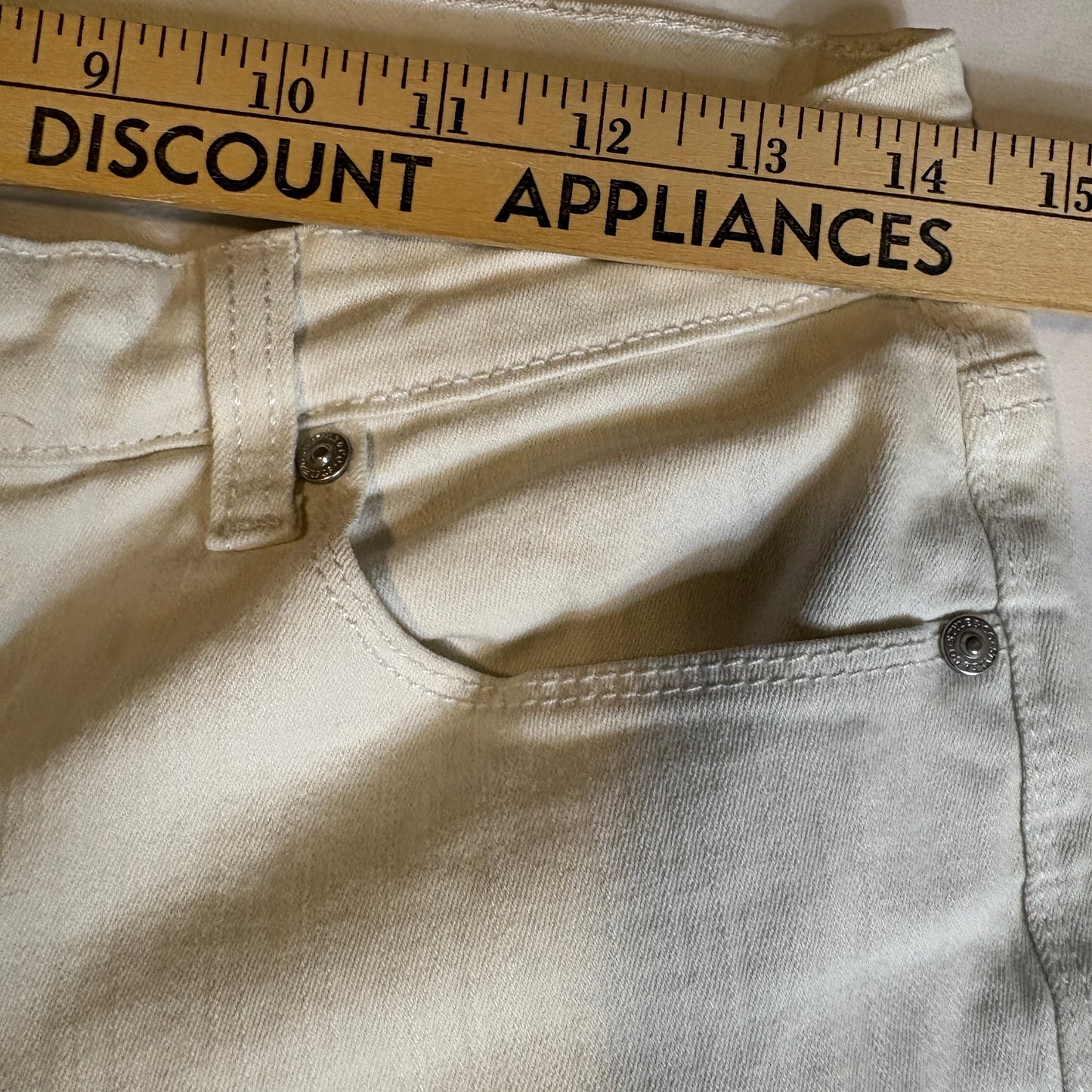 Style & Co White Jeans Women’s Size 4 Rolled Cuff Stretch Denim Pants