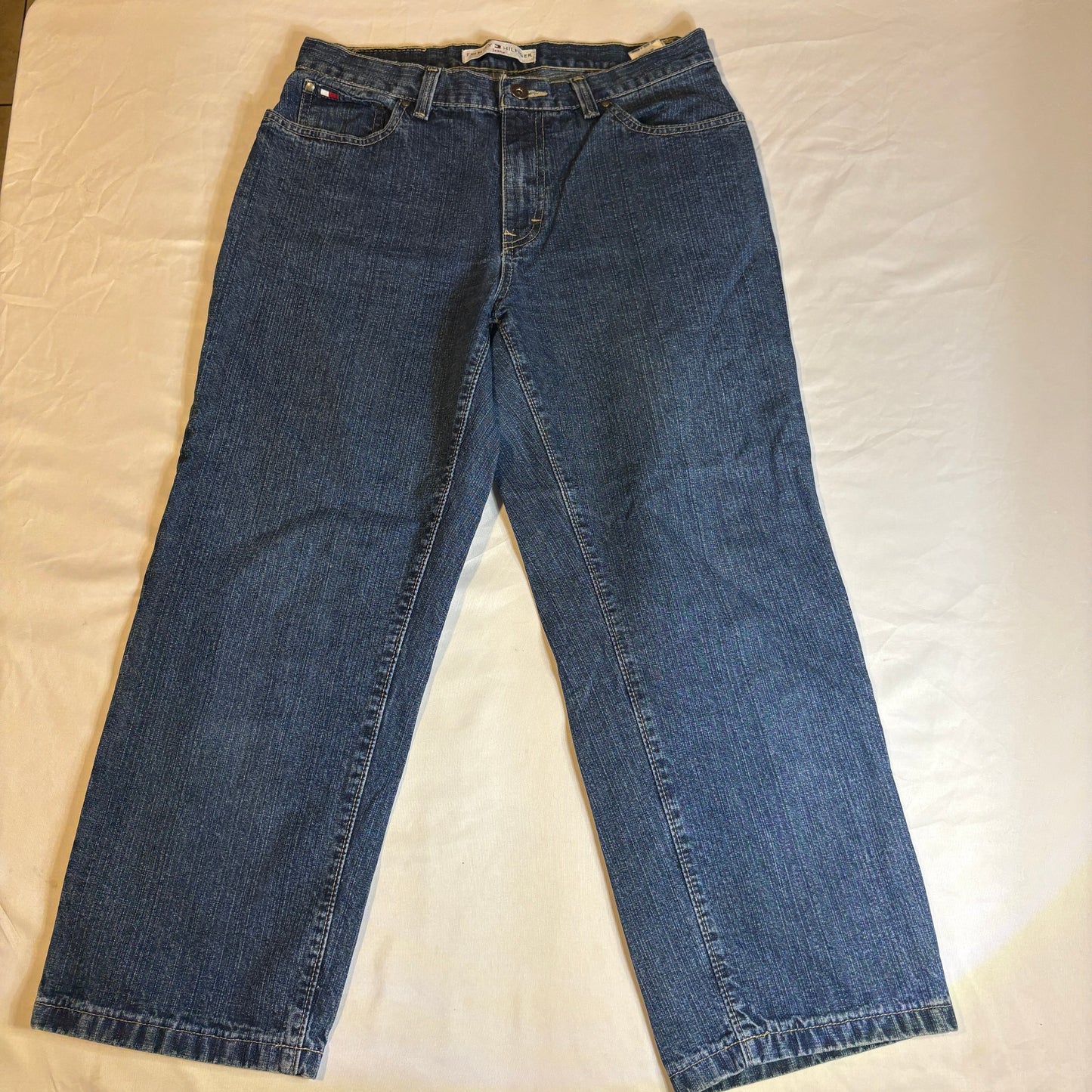 Baggy Tommy Hilfiger Jeans Men’s Blue Denim Straight Fit Vintage Pants