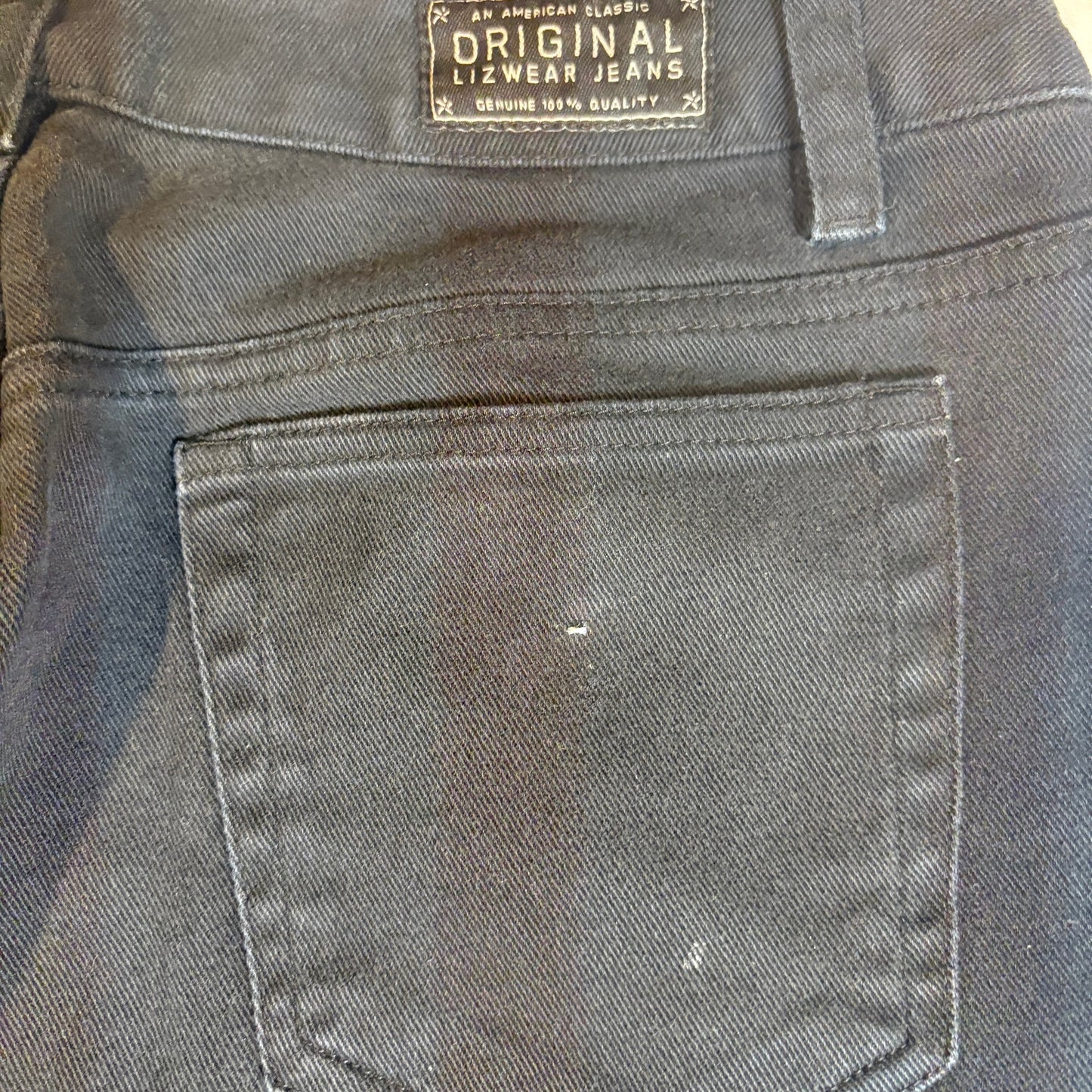 Baggy Liz Claiborne Lizwear Jeans Women’s 6S Black Denim Straight Leg Pants