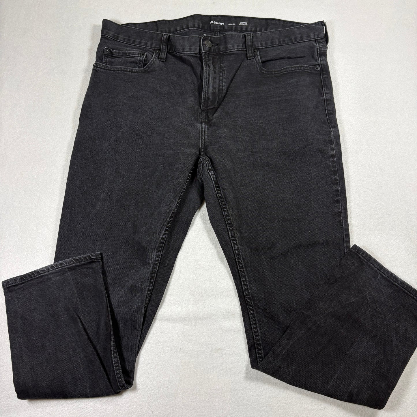 Old Navy Jeans Mens 40x30 Black Built-In Flex Skinny Denim Pants Streetwear