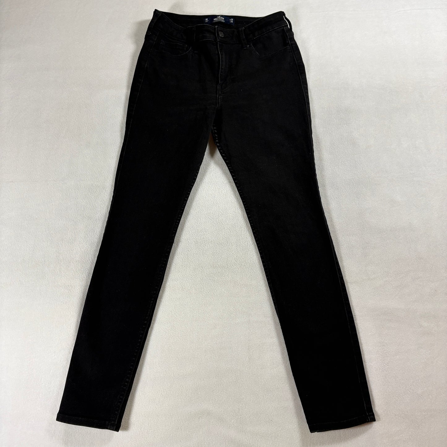 Hollister High Rise Super Skinny Jeans Womens 7R W28 L29 Black Stretch Fit 27x27