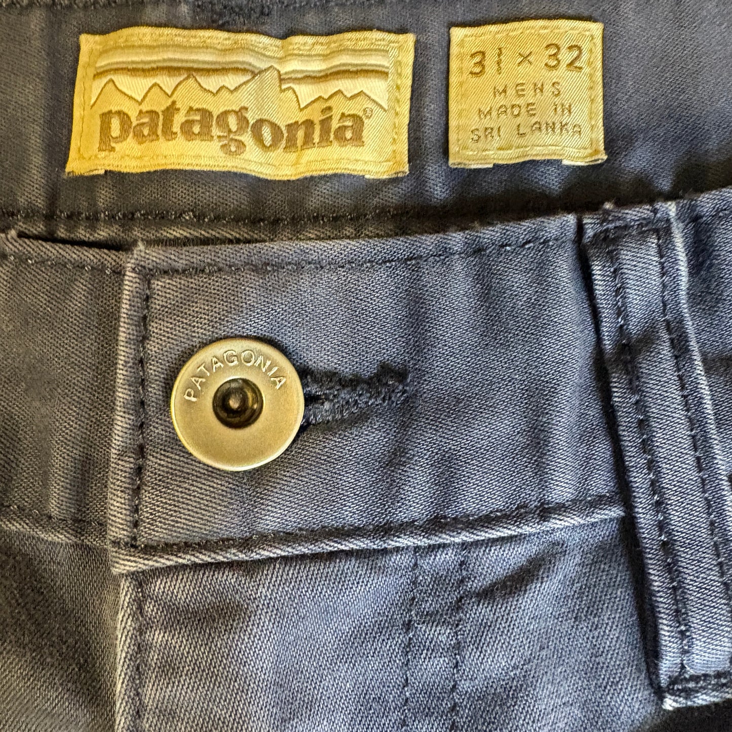 Patagonia Pants Men’s 31x32 Navy Blue Organic Cotton Straight Leg Casual Outdoor