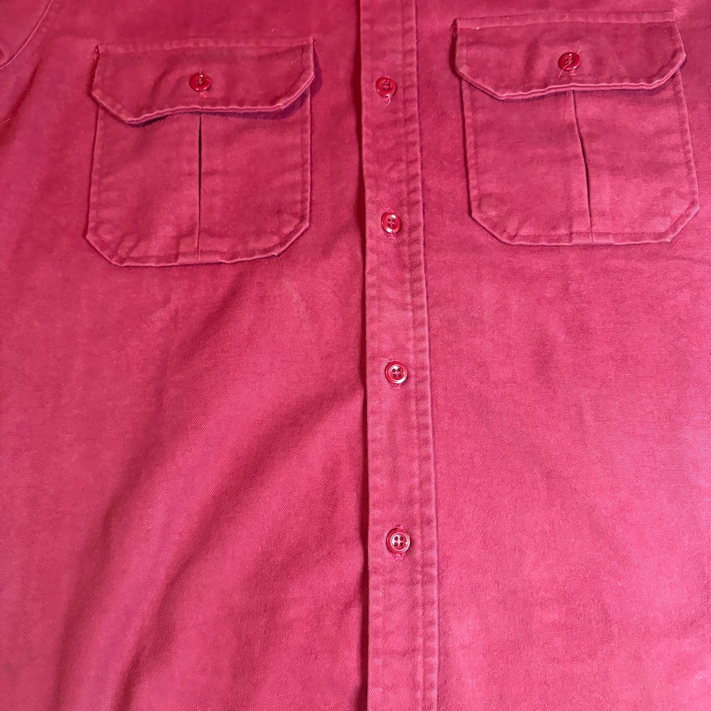 Cabela’s Shirt Men’s Long Sleeve Button Front Burgundy Maroon Outdoor Workwear