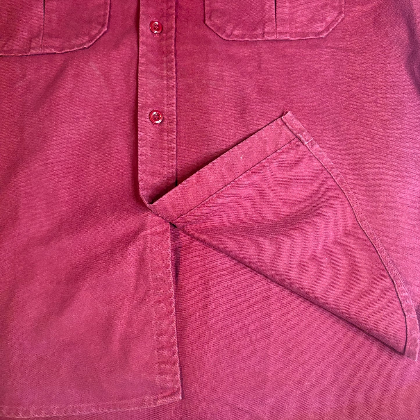 Cabela’s Shirt Men’s Long Sleeve Button Front Burgundy Maroon Outdoor Workwear