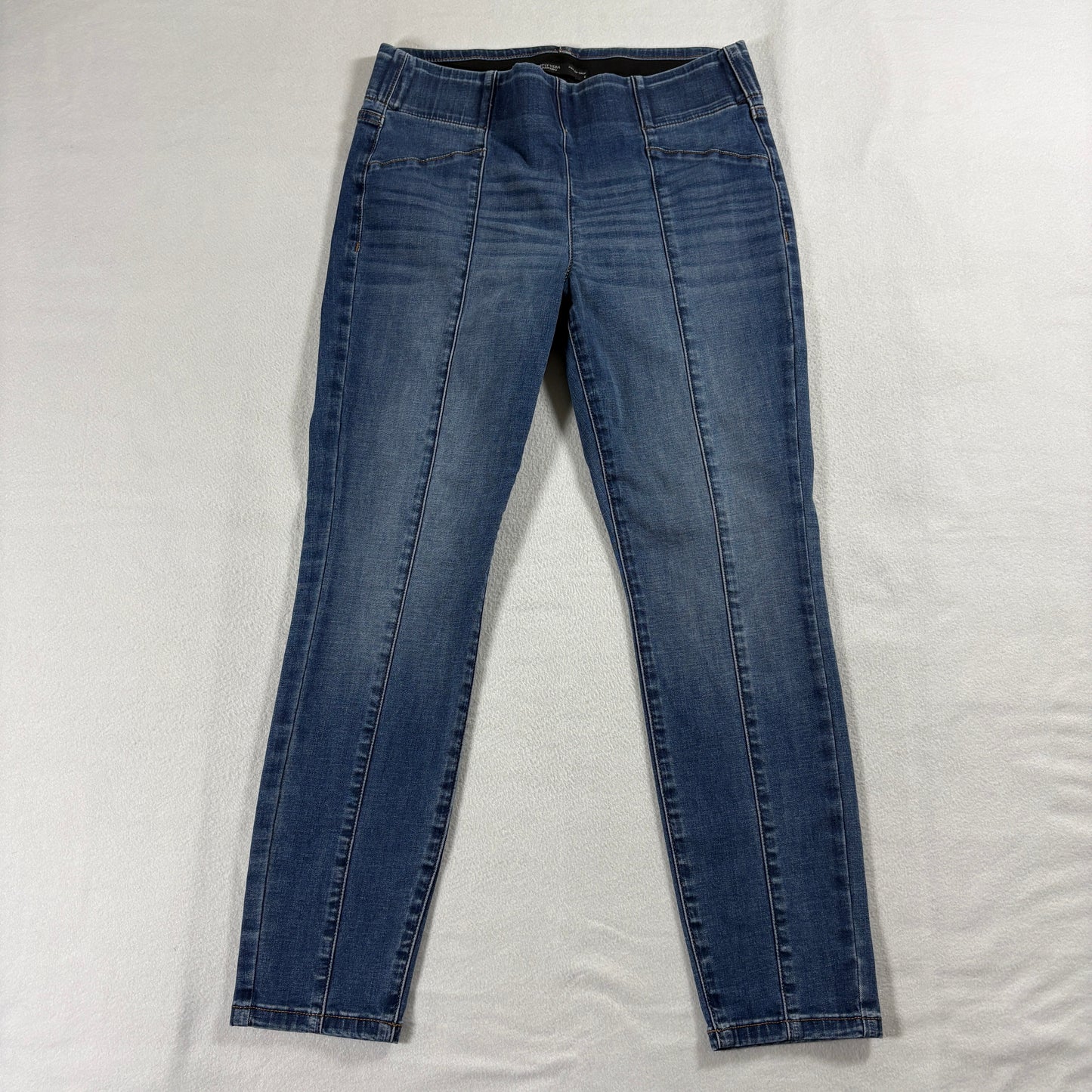 Simply Vera Vera Wang Pull On Crop Jeans Womens 6 Blue Stretch Denim