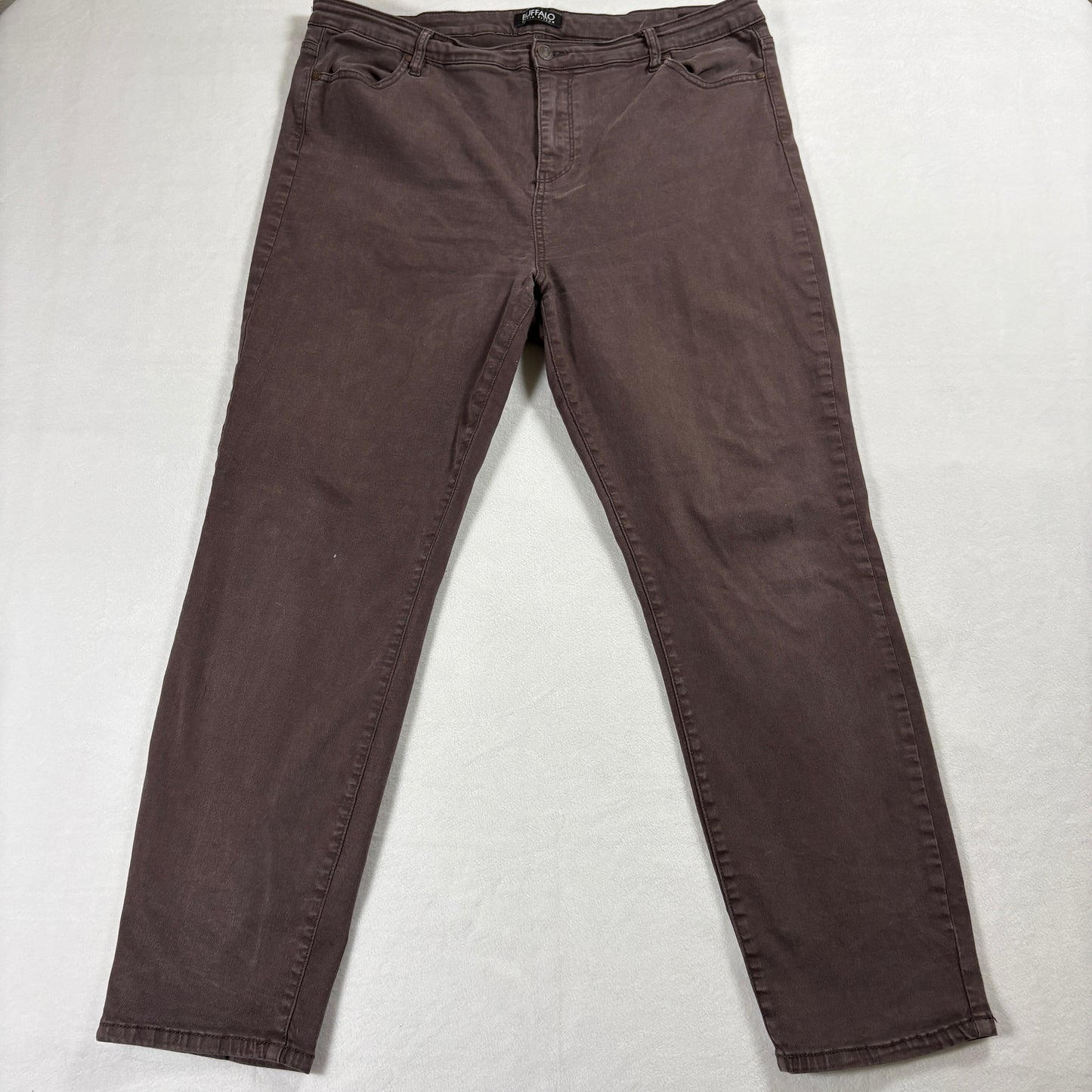 Buffalo David Bitton Jeans Womens 16 Hanna High Rise Skinny Brown Stretch Spot Ink