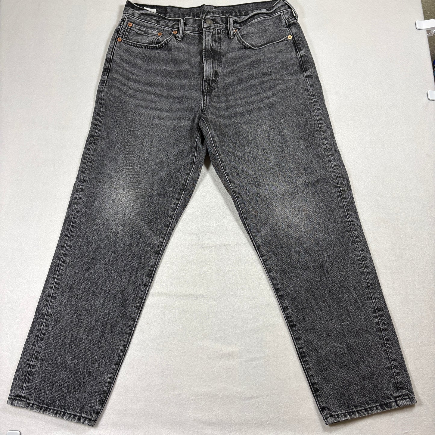 American Eagle Jeans Mens 32x30 Black Gray Straight Leg 100% Cotton Denim