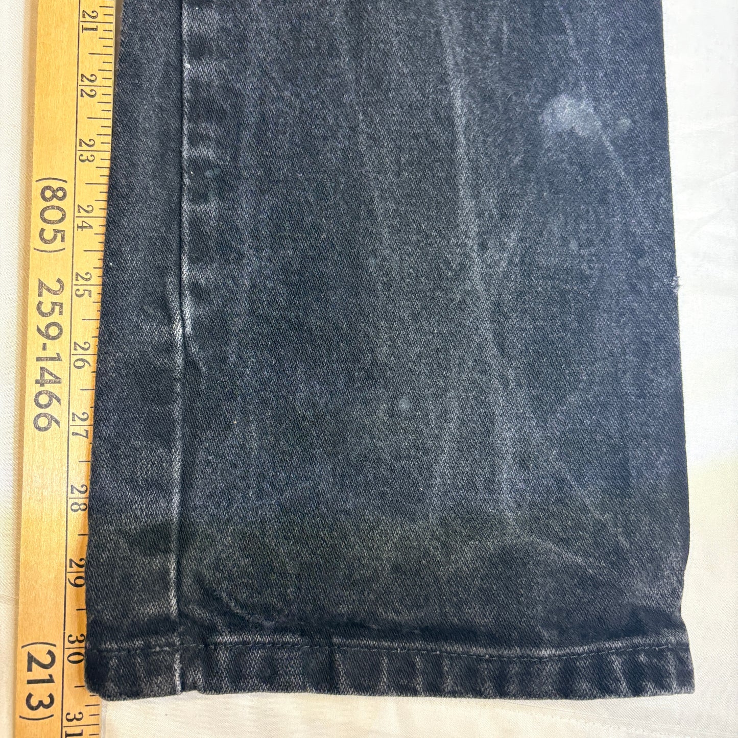 Wrangler Jeans Men’s 36x32 Black Charcoal Straight Leg 100% Cotton Denim