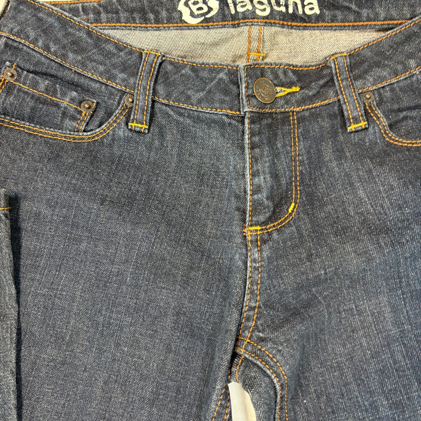 Bullhead Laguna Bootcut Jeans Women’s Size 7 Long Blue Denim Stretch Baggy Y2K