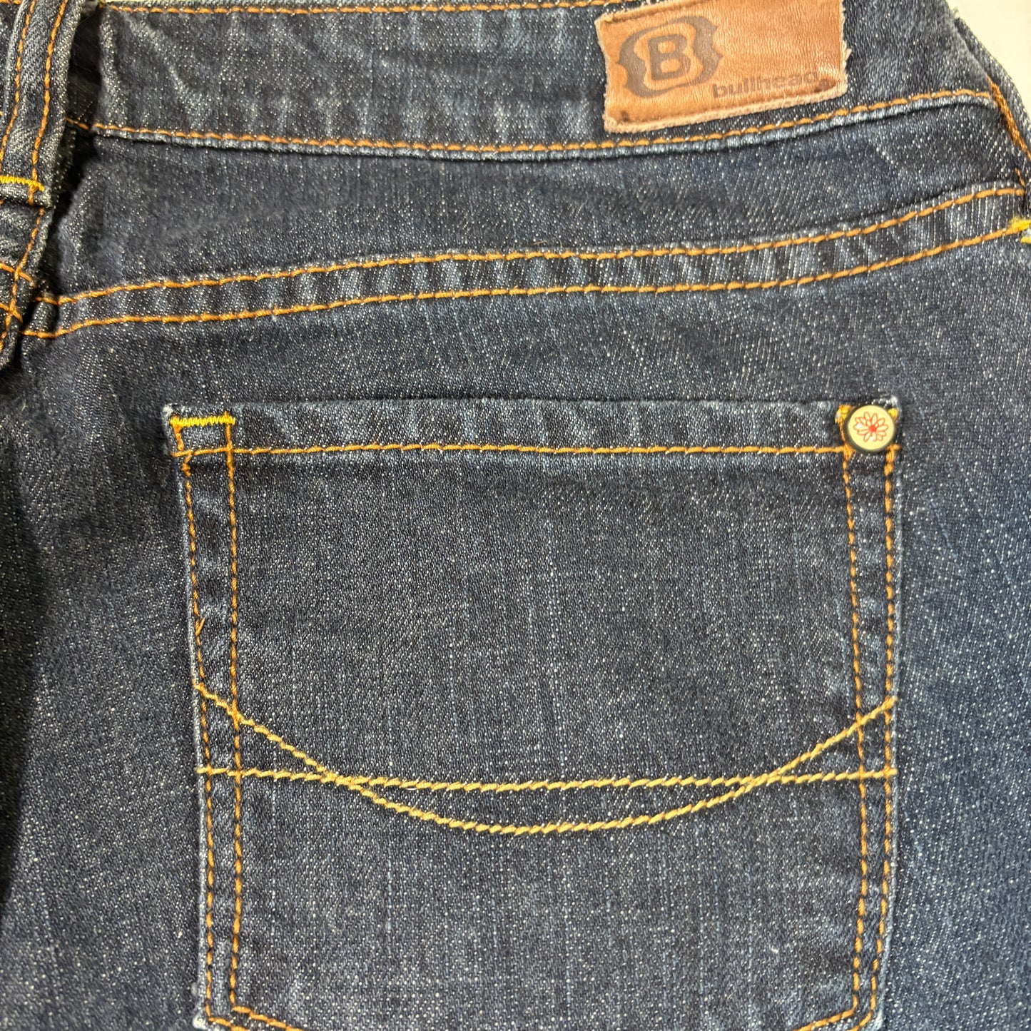 Bullhead Laguna Bootcut Jeans Women’s Size 7 Long Blue Denim Stretch Baggy Y2K