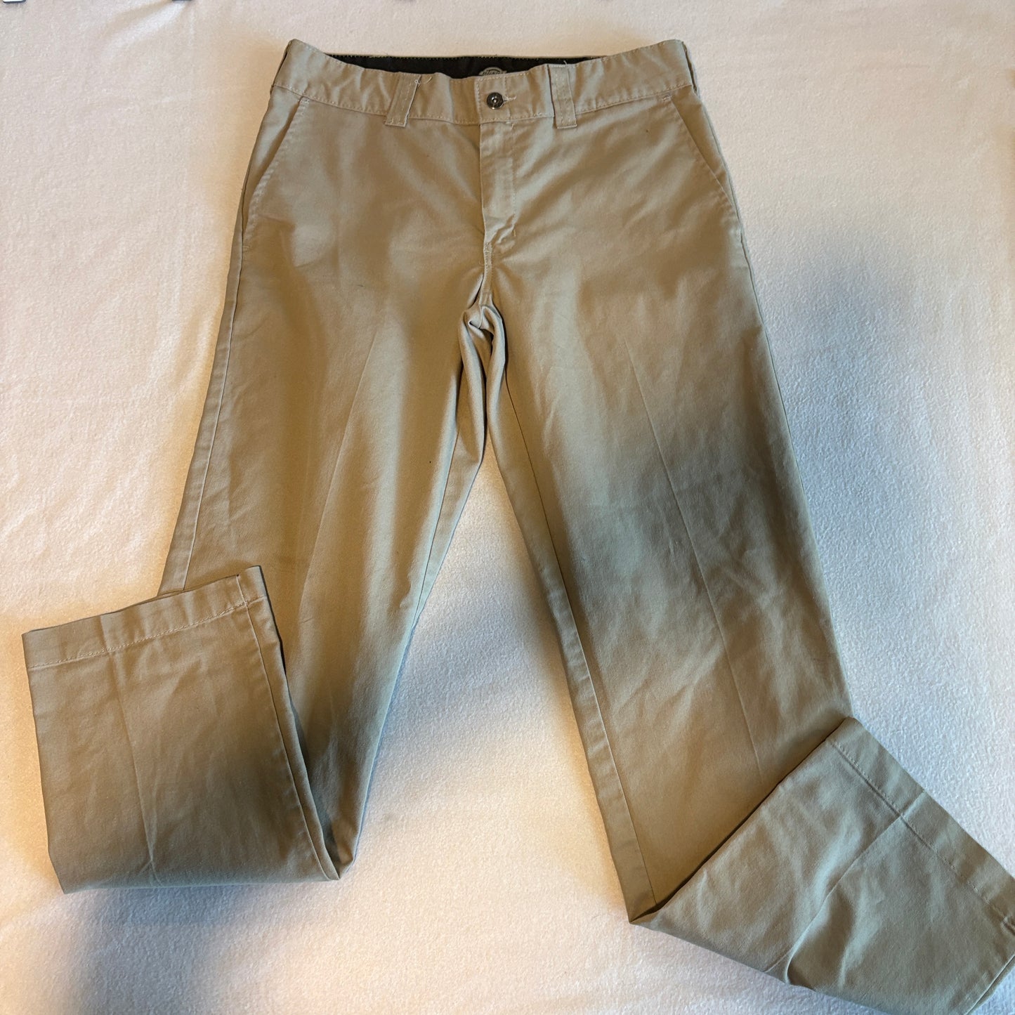 Dickies 67 Collection Pants Womens 14 Khaki Chino Straight Workwear Fits 31X31
