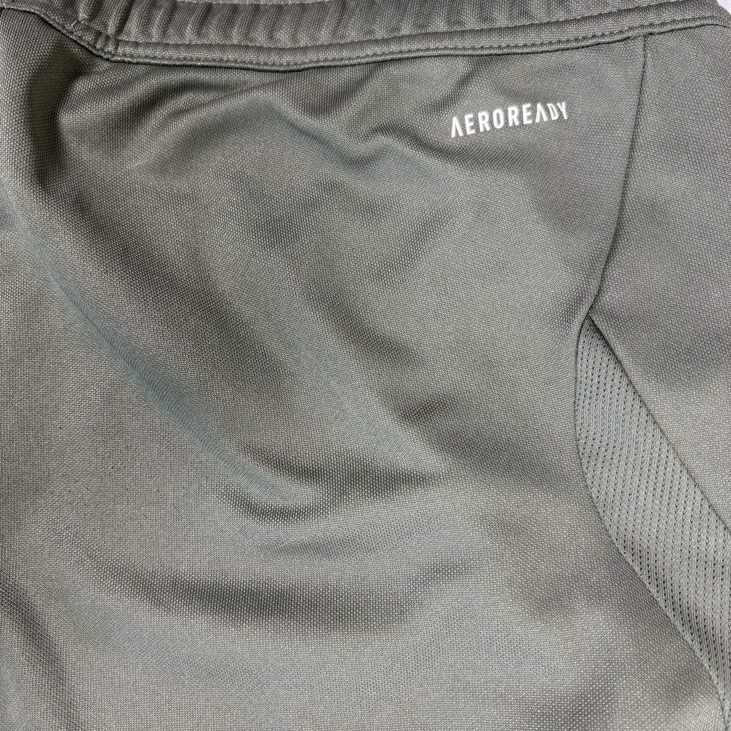 Adidas Men’s L Track Pants Green 3-Stripes Joggers Athletic Training Zip Cuffs